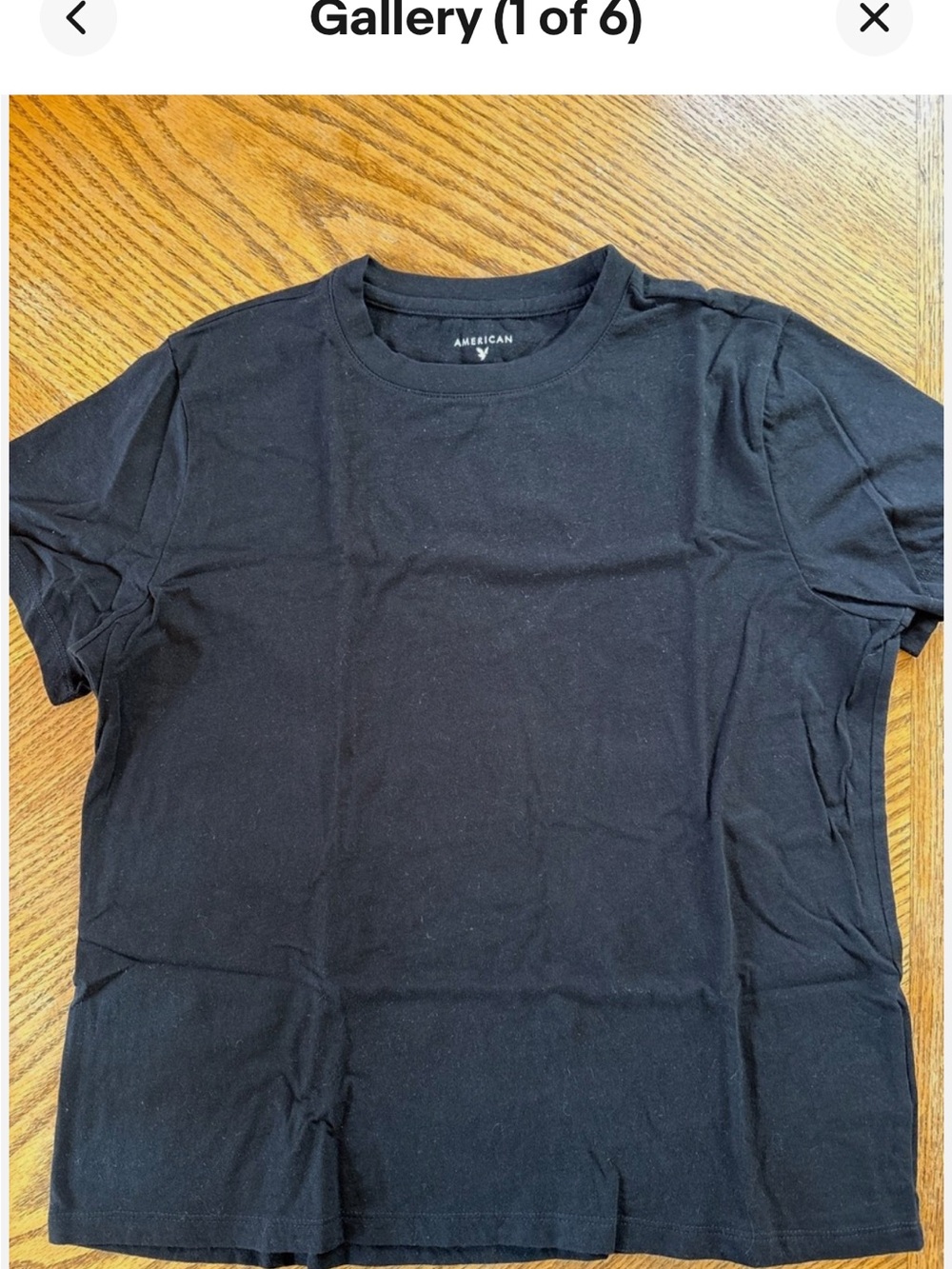 American Eagle Outfitters Classic Black S/S Crew Neck Tee 100% Cotton Medium NEW